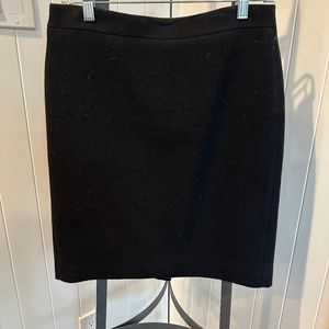 J. Crew Mercantile Black Wool Pencil Skirt sz 4